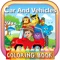 Car And Vehicles Coloring Book Games With Background