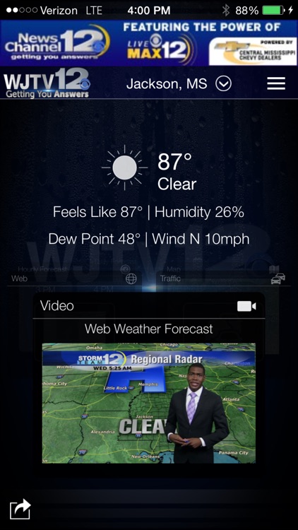 WJTV Weather - Jackson, Mississippi radar screenshot-3