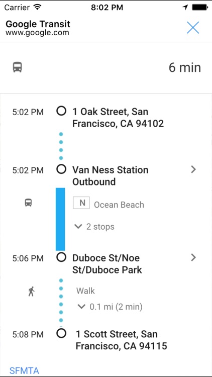 xtBus transit browser