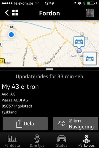 Audi A3 e-tron connect App screenshot 2