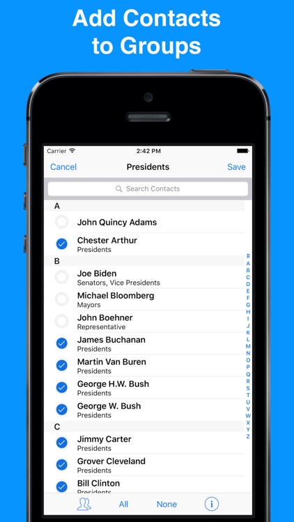 A2Z Contacts - Group Contacts screenshot-3