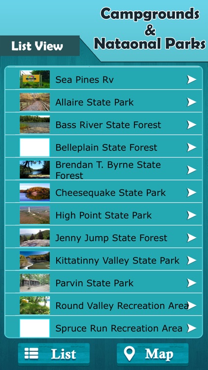 New Jersey  - Campgrounds & National Parks