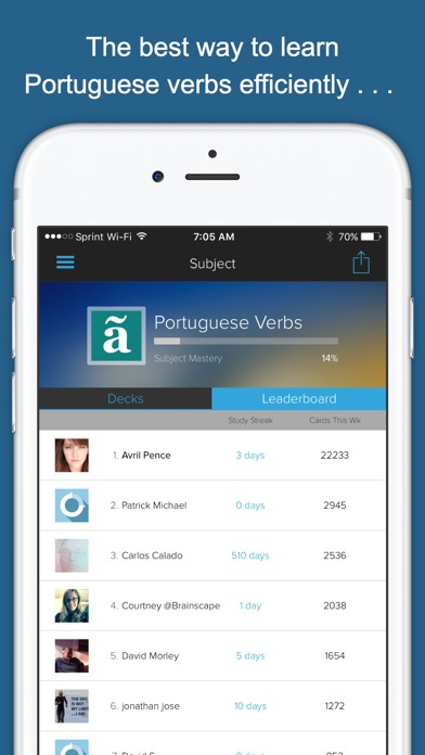 Learn Portuguese Verbs Screenshots