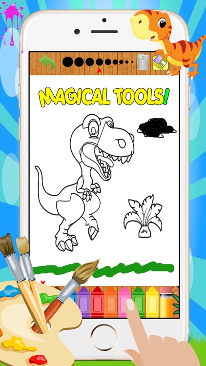 Dinosaur Game : Learn to Draw and Play with Dinosaurs Coloring