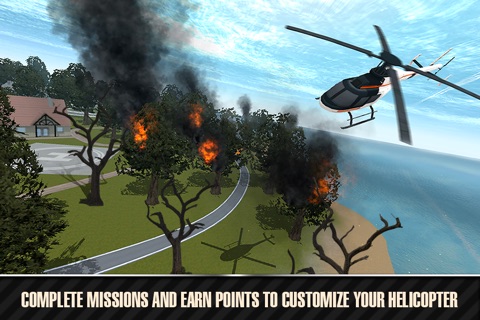 Emergency Fire Helicopter Simulator 3D Full screenshot 4