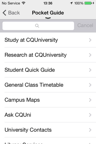 CQUniMobile screenshot 2