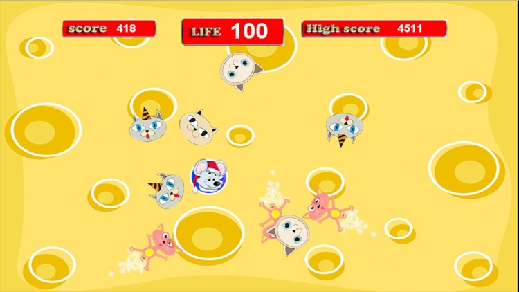 cat catching mice game