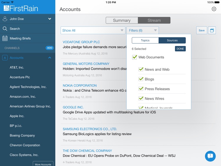 FirstRain Orion for iPad screenshot-3