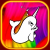 sea animal coloring book narwhal show for kid