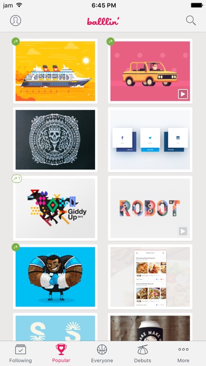 Balllin ~ a Dribbble client screenshot-0