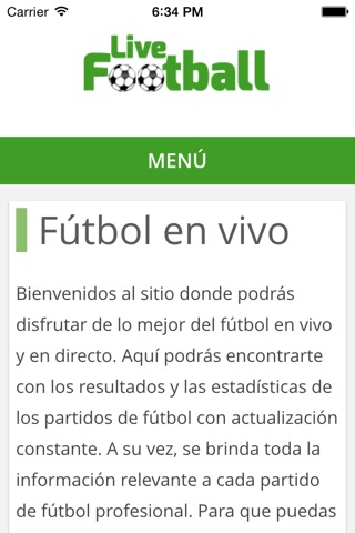 Live Football App screenshot 2