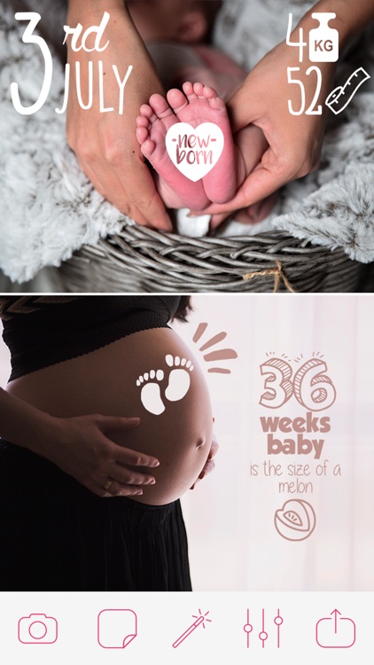 Pregnancy & Baby Milestone Photos screenshot-3