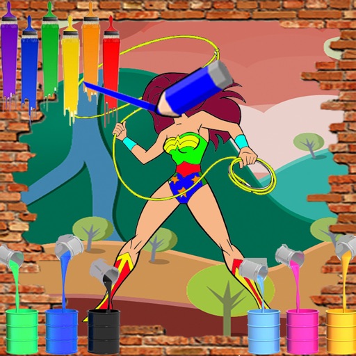 Color For Kids Game Wonder Woman Version Icon