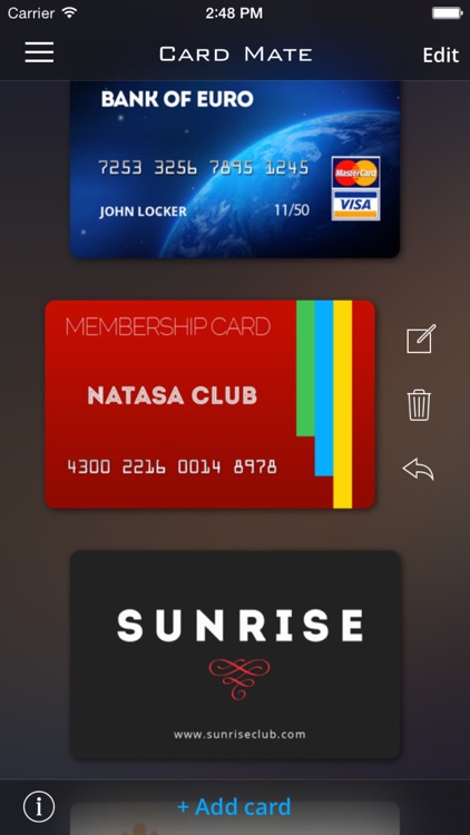 Card Mate Pro- credit cards