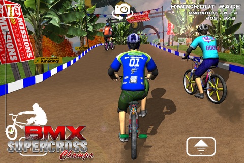 BMX Supercross Champs - Free Bicycle Stunt Racing screenshot 2