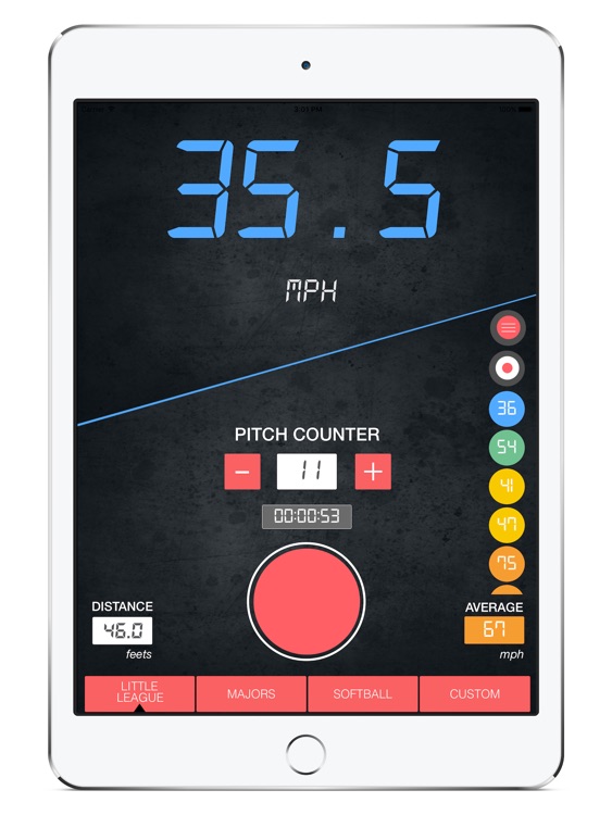 Baseball Speed Radar Gun HD screenshot-3