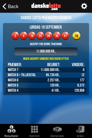 Danske Lotto screenshot 3