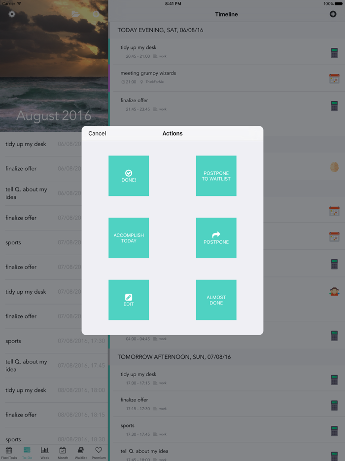ThinkForMe – smart Calendar  Task List  Diary