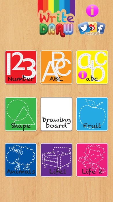 How to cancel & delete Write Draw Free - Learning Writing, Drawing, Fill Color & Words from iphone & ipad 1