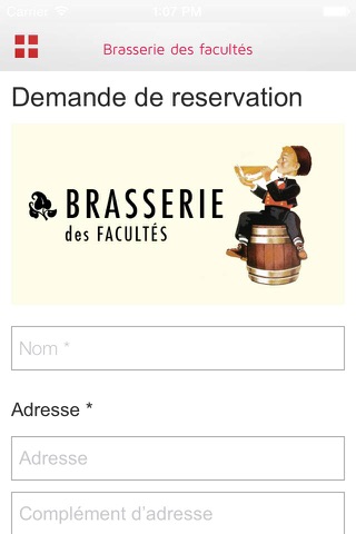 Brasserie des facultés screenshot 2