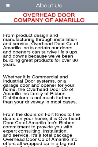 Overhead Door Co Of Amarillo screenshot 2