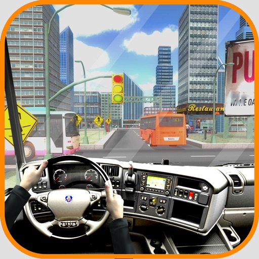 City Tourist Bus Driving 3D icon