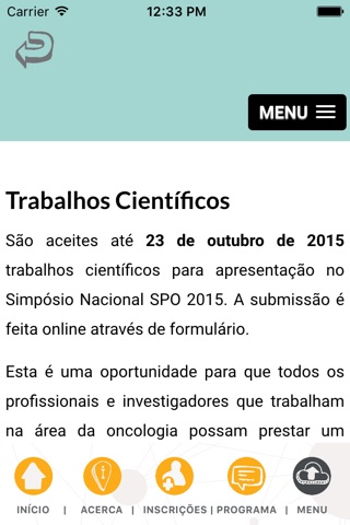 Sociedade Portuguesa de Oncologia screenshot 3