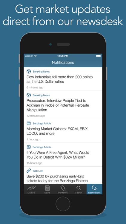 Benzinga Stock & News Tracker