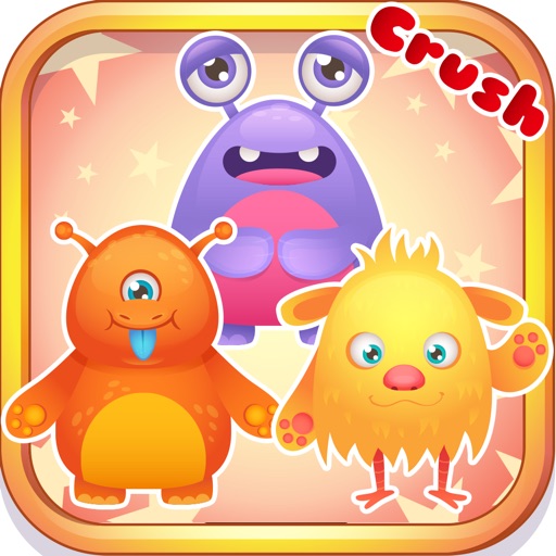 Cute Monster crush : - A high fun matching game of pretty monsters for free icon