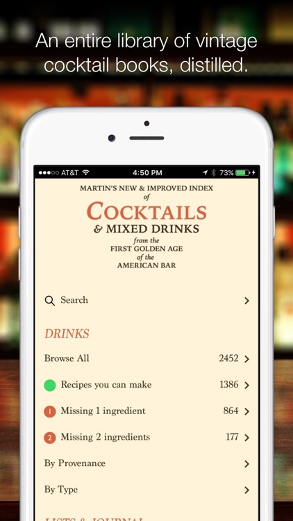 Martin’s Index of Cocktails
