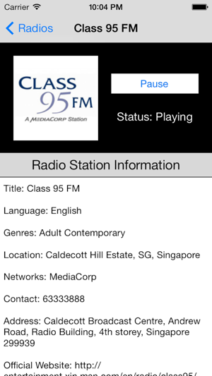 Singapore Radio Live Player (新加坡电台 / 電台)(圖5)-速報App