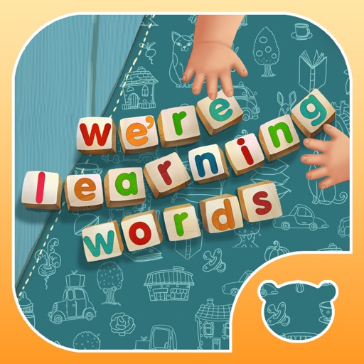 We're Learning Words. Interactive book for toddlers.