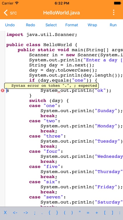 Mobile IDE for Java