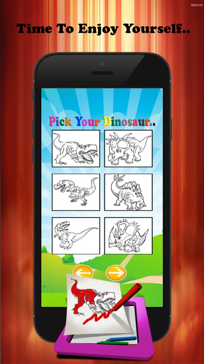 Dinosaur Paint and Coloring Book - Free Games For Kids screenshot-3