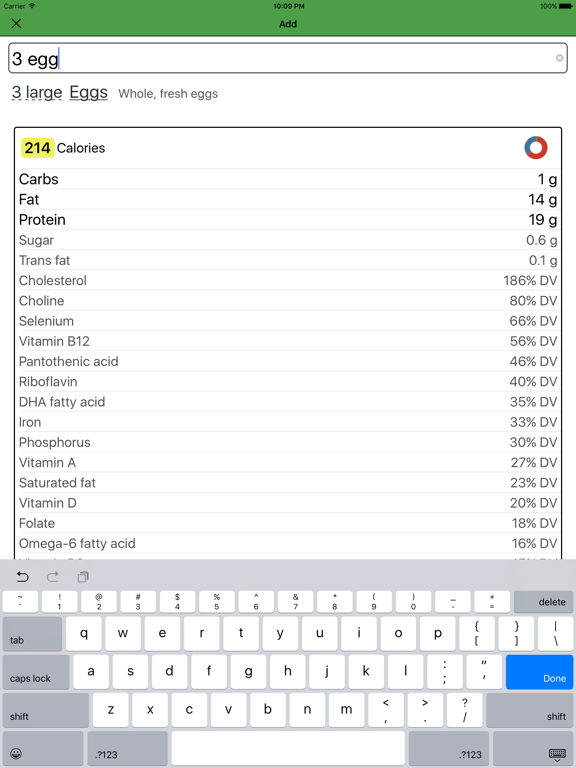 Screenshot #4 pour Spelt - Calorie and Nutrition Tracker