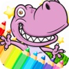 The Cute dinosaur Coloring book ( Drawing Pages ) - Good Activities Education Games For Kids App