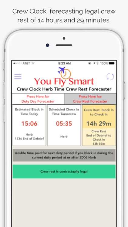 You Fly Smart with Crew Clock Herb Time screenshot-3