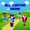 “Custom Skins - Exclusive Collection of Minecraft Skins” includes Girl Skins, Boy Skins, Animal, SuperHero, Youtuber, Cartoon, Christmas, Bird etc