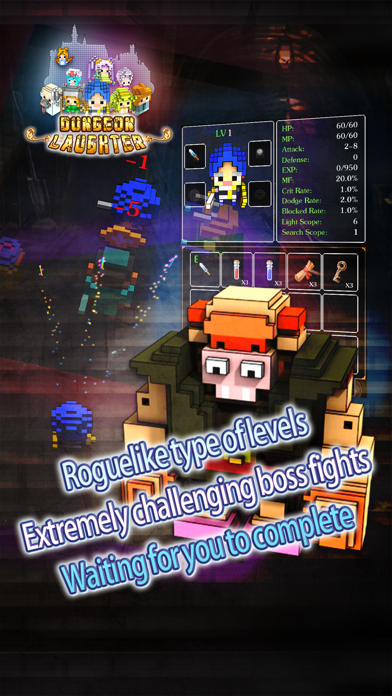 Dungeon Laughter: 3D voxel Roguelike game (no in-app purchase)のおすすめ画像1
