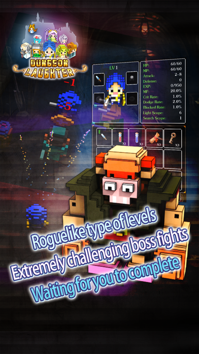 How to cancel & delete Dungeon Laughter: 3D voxel Roguelike game (no in-app purchase) from iphone & ipad 1