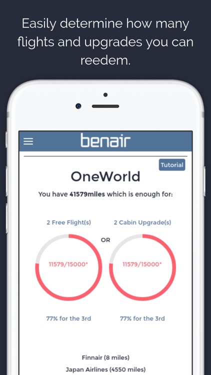 benair - airline frequent flyer program bonus miles tracker