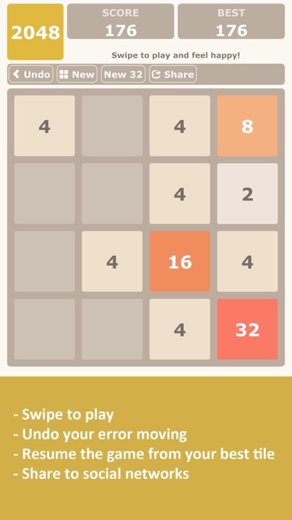 2048 game with undo and resume feature by van tien nguyen