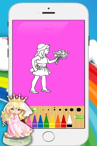 Little Princess Coloring Book - Finger Painting Game for Kids screenshot 4
