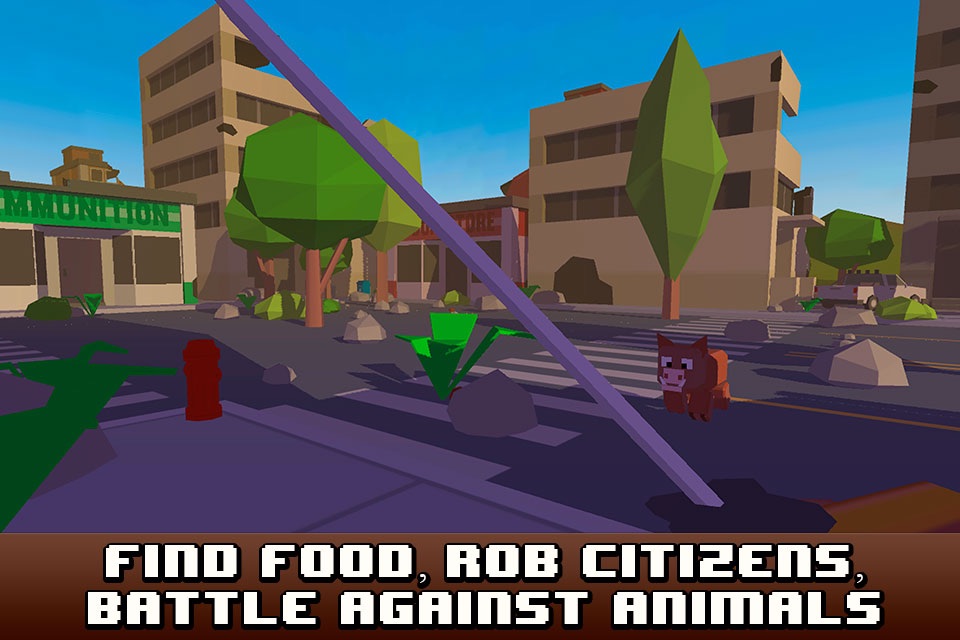 Pixel City Survival Simulator 3D screenshot 4