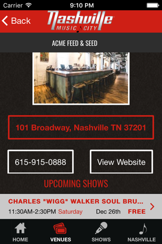 Nashville Live Music Guide screenshot 2