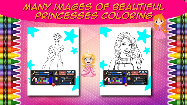 Princess Coloring Game - Girls Paint Games Coloring and Drawing - FREE screenshot-3