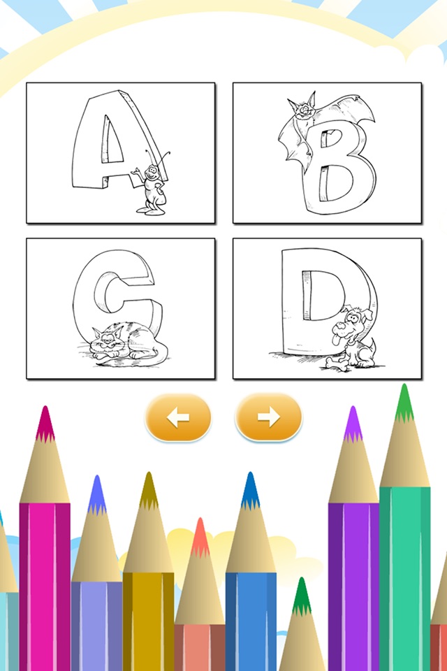 ABC Alphabet Coloring Books for Kindergarten & Preschool screenshot 2