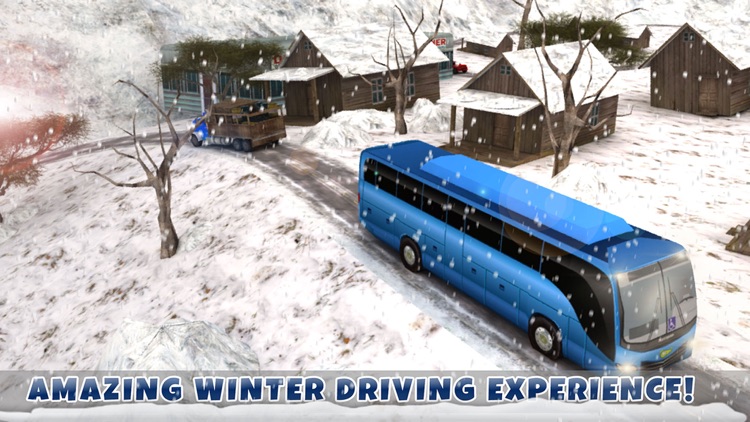 Winter City Off-road Hill Bus Driving Simulator 3D screenshot-4