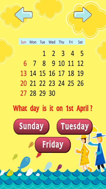 Learn English : Vocabulary : free learning Education games for kids : Days : screenshot-3