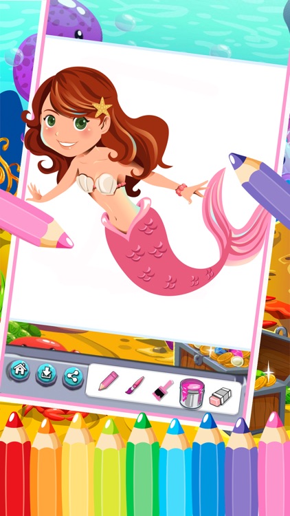 princess mermaid coloring pages free for girl kids 2